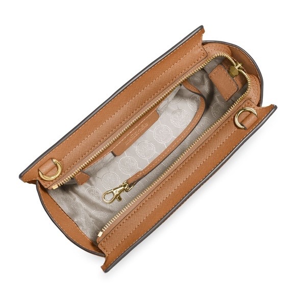 Michael Kors Selma Medium Crossbody Bag - Cognac Saffiano Leather - Picture 2 of 15